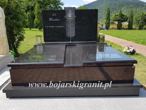 Nagrobek podwójny czarny