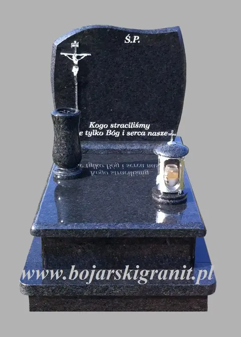 Urnowy nagrobek ciemny granitowy
